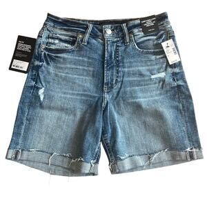 NWT! Silver Jeans Sure Thing Long Short Universal High Rise Short Size W26 L6.5